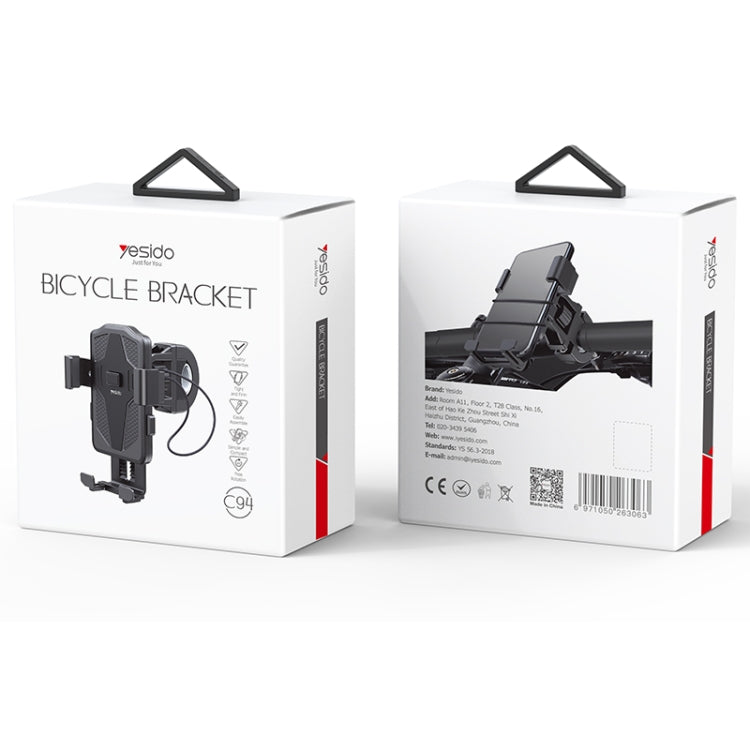 Yesido C94 Bicycle / Motorcycle Elastic Clip Phone Navigation Bracket(Black) - Holder by Yesido | Online Shopping South Africa | PMC TechLife