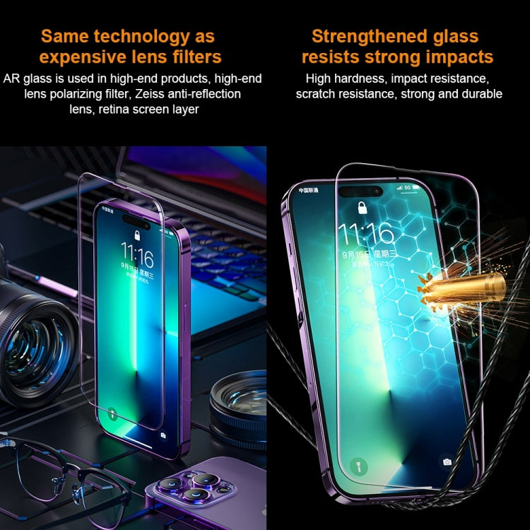 For iPhone 14 Plus WK WTP-070 King Kong Vacha 9D Curved AR Frosted Tempered Glass Film(Black) - iPhone 14 Plus Tempered Glass by WK | Online Shopping South Africa | PMC Jewellery