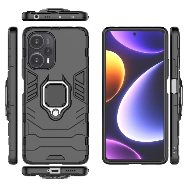 For Xiaomi Redmi Note 12 Turbo Magnetic Ring Holder PC + TPU Phone Case(Black) - free shipping - PMC TechLife - Order now!