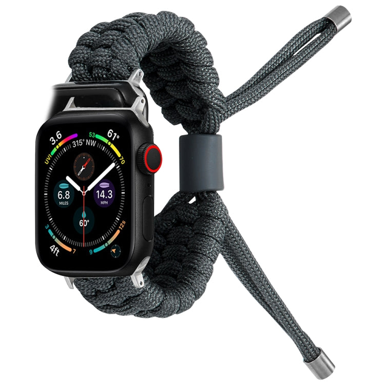 Stretch Plain Silicone Bean Watch Band For Apple Watch 8 41mm(Dark Grey) -  by PMC TechLife | Online Shopping South Africa | PMC TechLife