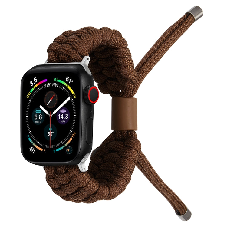 Stretch Plain Silicone Bean Watch Band For Apple Watch SE 2022 44mm(Coffee Brown) -  by PMC TechLife | Online Shopping South Africa | PMC TechLife