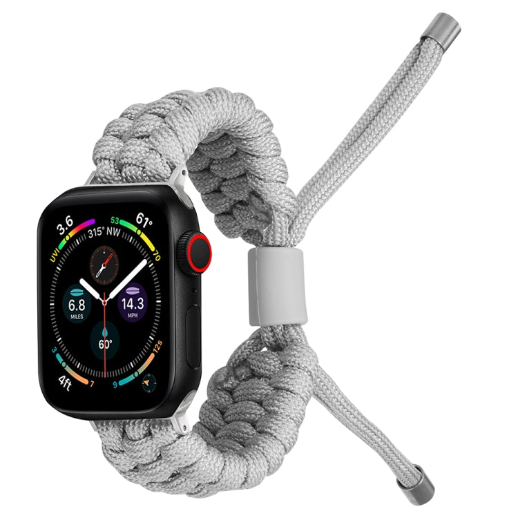 Stretch Plain Silicone Bean Watch Band For Apple Watch 6 40mm(Grey White) -  by PMC TechLife | Online Shopping South Africa | PMC TechLife