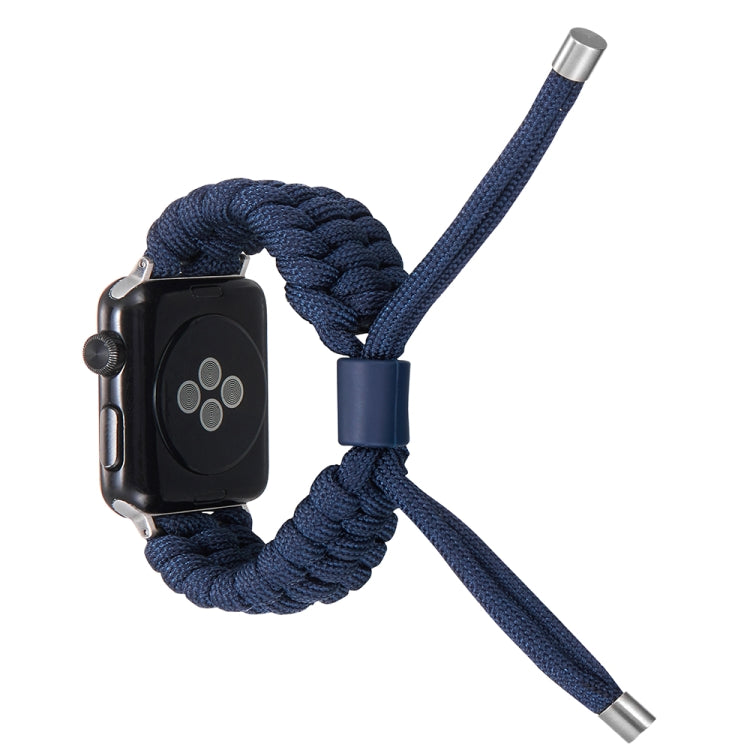 Stretch Plain Silicone Bean Watch Band For Apple Watch 5 44mm(Navy Blue) -  by PMC Jewellery | Online Shopping South Africa | PMC Jewellery