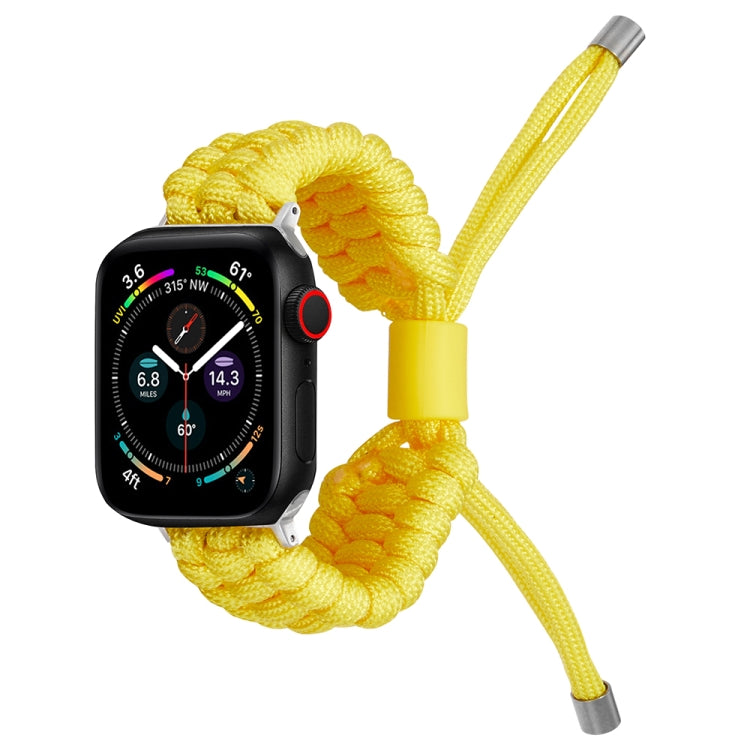 Stretch Plain Silicone Bean Watch Band For Apple Watch 3 38mm(Yellow) -  by PMC TechLife | Online Shopping South Africa | PMC TechLife