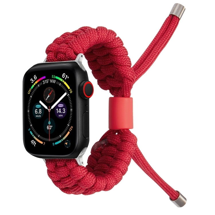 Stretch Plain Silicone Bean Watch Band For Apple Watch SE 2023 44mm(Red) - Watch Bands by PMC TechLife | Online Shopping South Africa | PMC TechLife