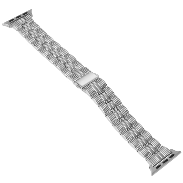 3-Beads Stripe Metal Watch Band For Apple Watch 4 44mm(Silver) -  by PMC TechLife | Online Shopping South Africa | PMC TechLife