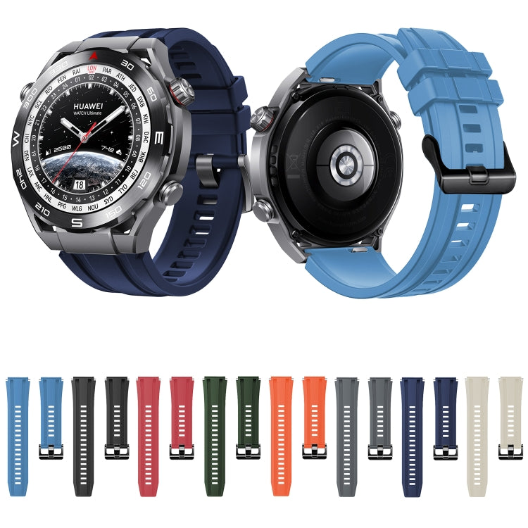 3pcs Longer Style For Huawei Watch Ultimate Silicone Replacement Watch Band(Midnight Blue) -  by PMC TechLife | Online Shopping South Africa | PMC TechLife