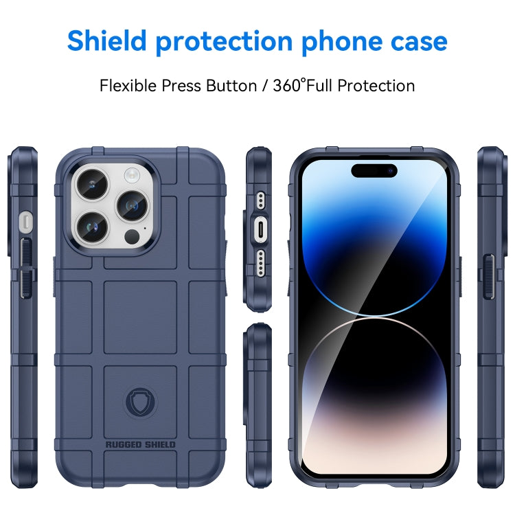 For iPhone 15 Pro Full Coverage Shockproof TPU Phone Case(Blue) - iPhone 15 Pro Cases by PMC Jewellery | Online Shopping South Africa | PMC Jewellery