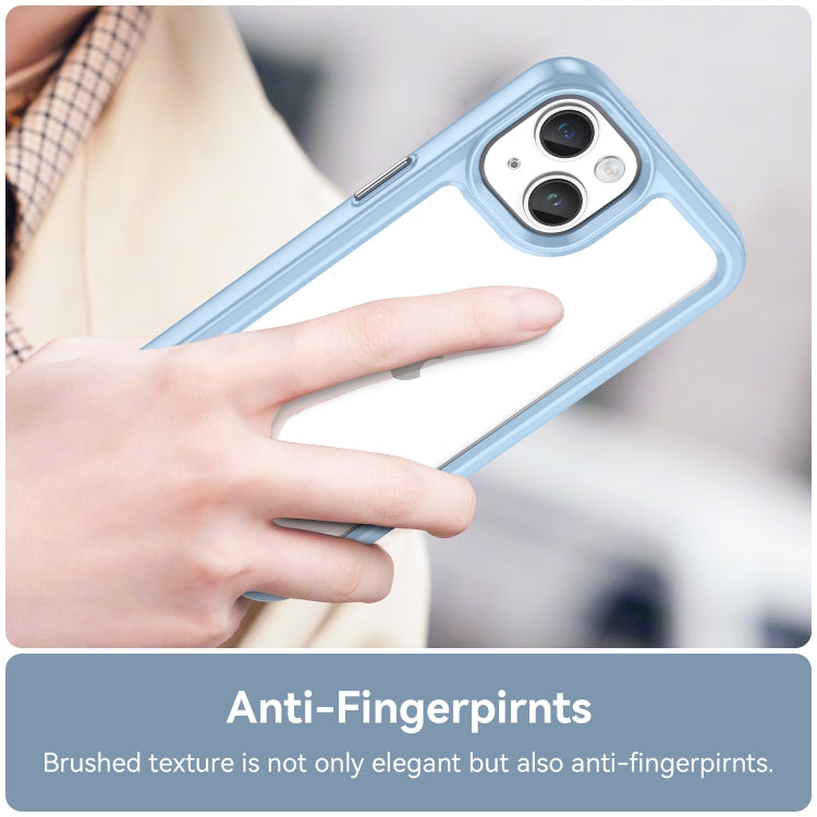 For iPhone 15 Colorful Series Acrylic + TPU Phone Case(Blue) - iPhone 15 Cases by PMC TechLife | Online Shopping South Africa | PMC TechLife
