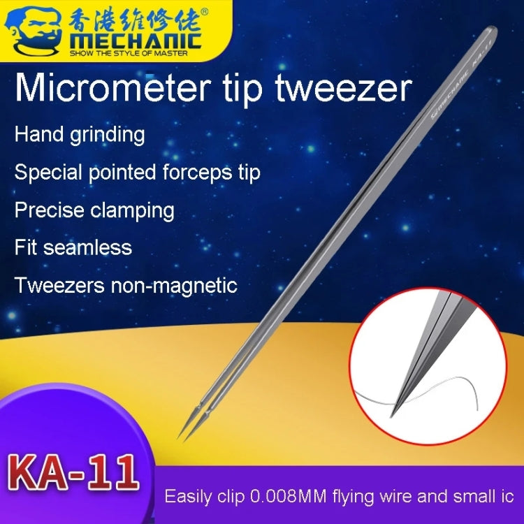 Mechanic KA-11 Non-magnetic Micrometer Pointed Tweezers - Tweezers by MECHANIC | Online Shopping South Africa | PMC Jewellery