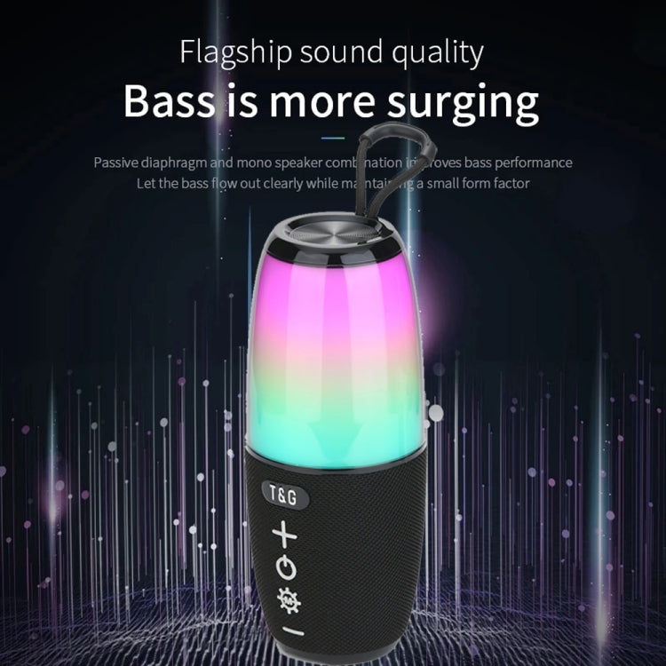 T&G TG644 5W High Power RGB Light Portable Bluetooth Speaker(Dark Green) - Waterproof Speaker by T&G | Online Shopping South Africa | PMC TechLife | Buy Now Pay Later Mobicred