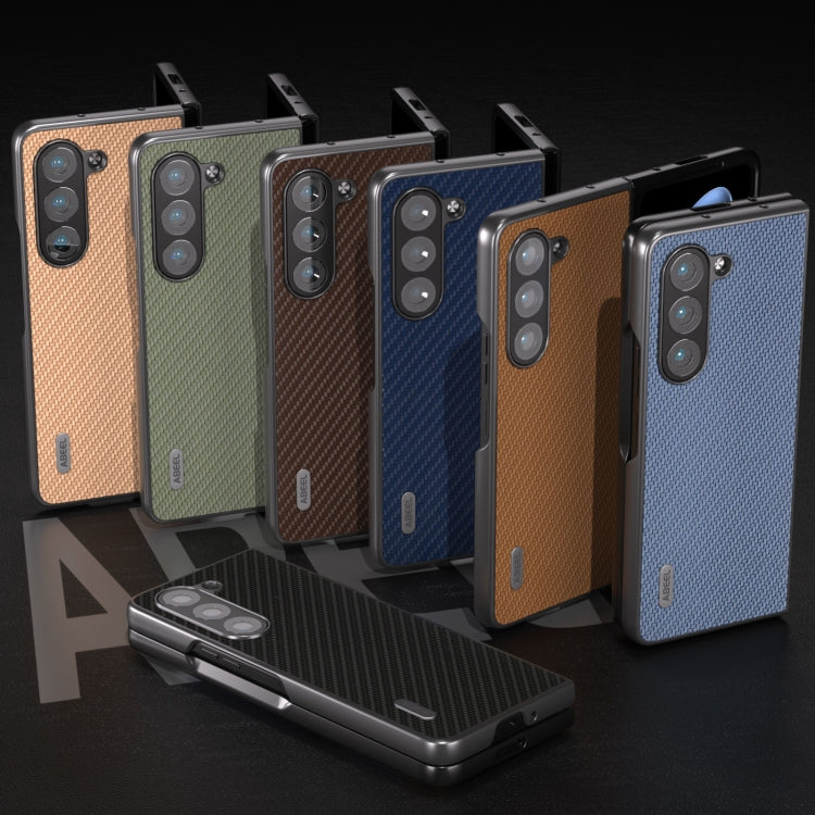 For Samsung Galaxy Z Fold5 ABEEL Carbon Fiber Texture Protective Phone Case(Gold) - free shipping - PMC TechLife - Order now!