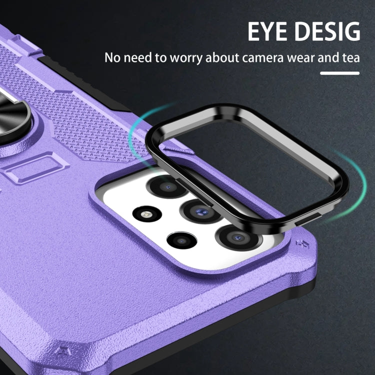 For Samsung Galaxy S23 5G Ring Holder Armor Hybrid Phone Case(Purple) - free shipping - PMC TechLife - Order now!