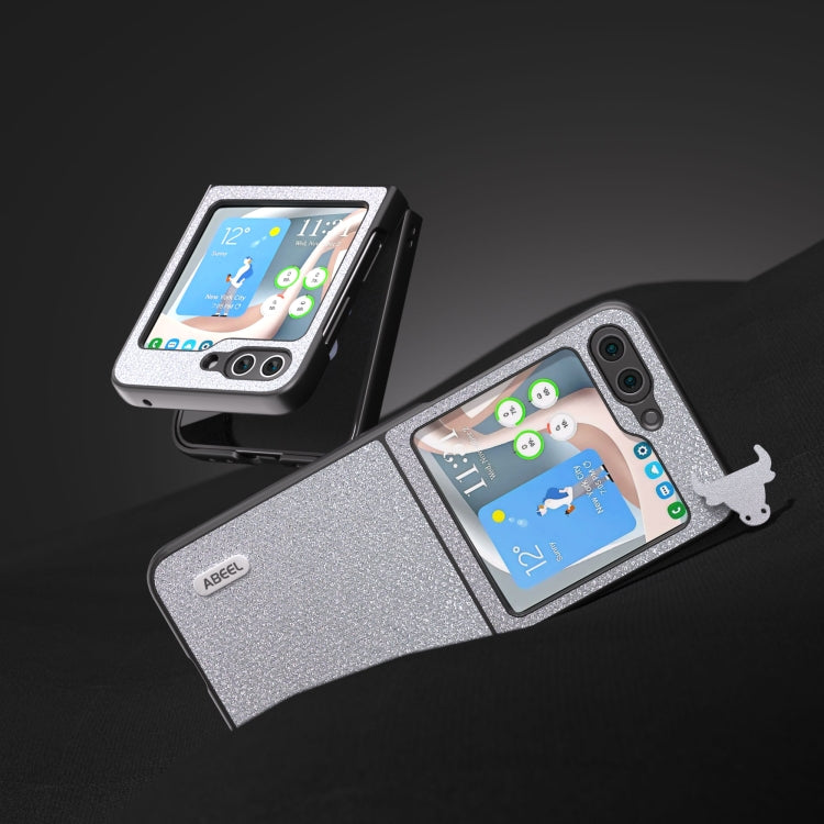 For Samsung Galaxy Z Flip5 ABEEL Diamond Series Black Edge Phone Case(Silver) - free shipping - PMC TechLife - Order now!