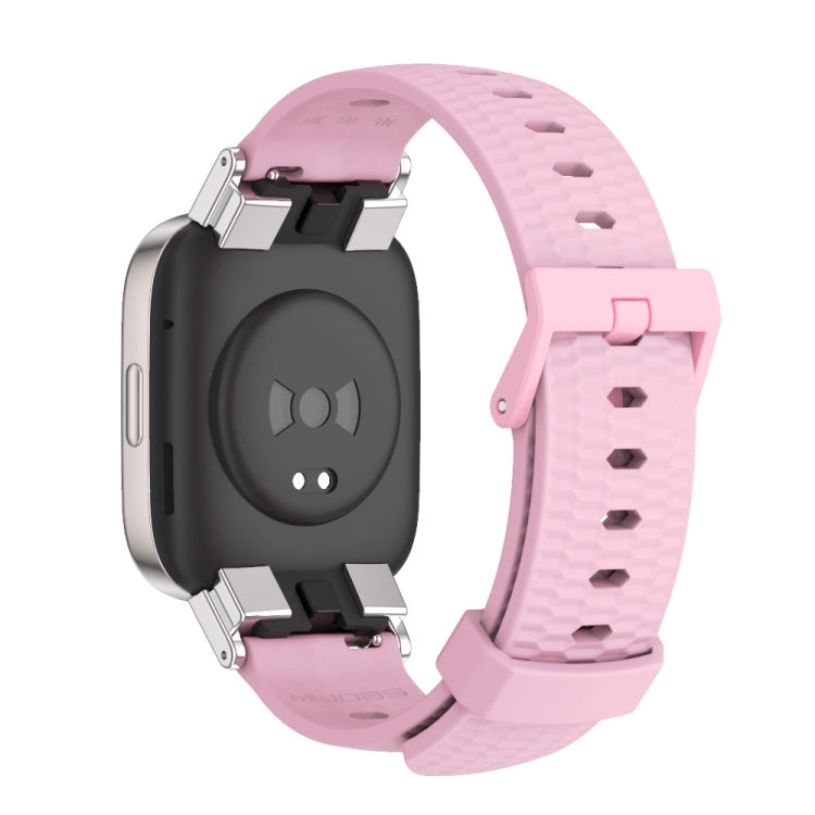 For Redmi Watch 3 Mijobs Honeycomb Texture TPU Watch Band(Pink Silver) -  by MIJOBS | Online Shopping South Africa | PMC Jewellery