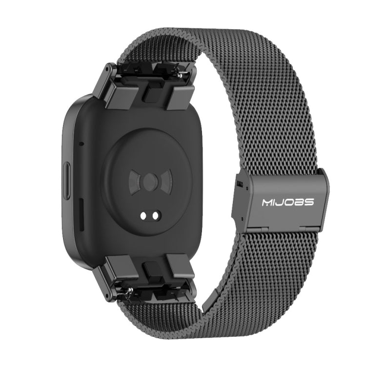 For Redmi Watch 3 Mijobs Milan Buckle Metal Watch Band(Black) -  by MIJOBS | Online Shopping South Africa | PMC Jewellery