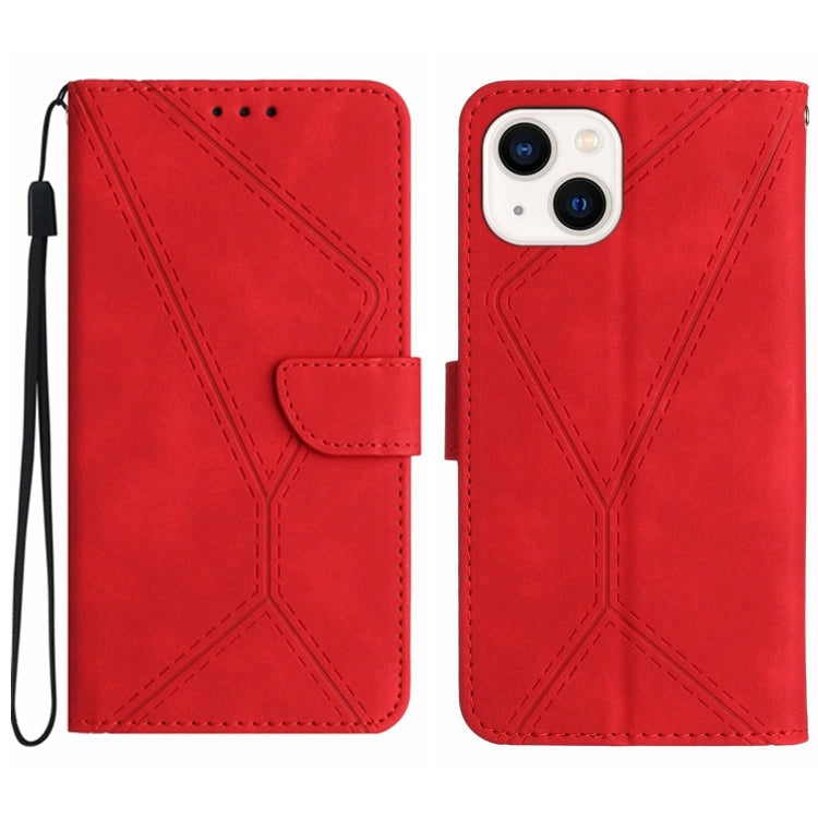 For iPhone 14 Stitching Embossed Leather Phone Case(Red) - free shipping - PMC TechLife - Order now!