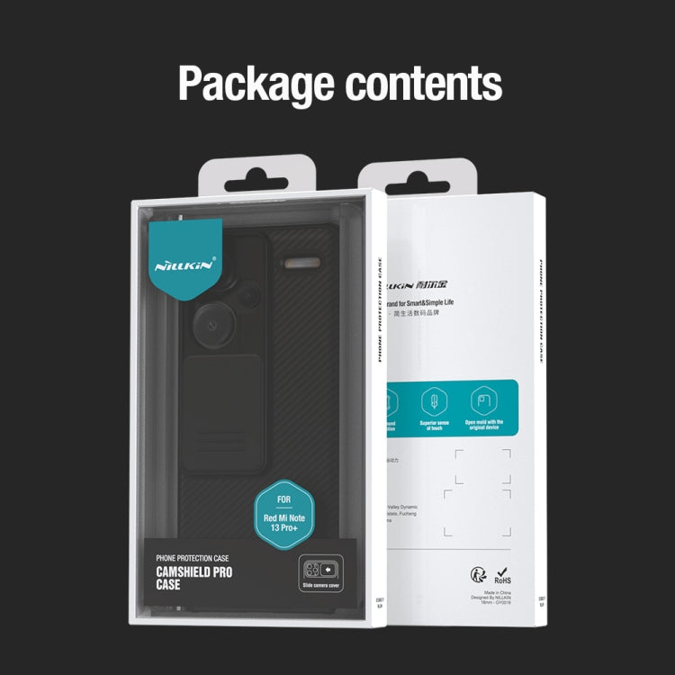For Xiaomi Redmi Note 13 Pro+ 5G NILLKIN CamShield Pro PC Phone Case(Blue) - Xiaomi Cases by NILLKIN | Online Shopping South Africa | PMC TechLife | Buy Now Pay Later Mobicred