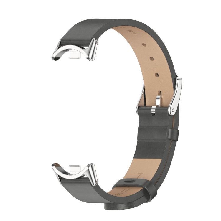 For Xiaomi Smart Band 10 / 9 / 8 Mijobs Microfiber PU Leather Watch Band(Grey Silver) - free shipping - PMC TechLife - Order now!