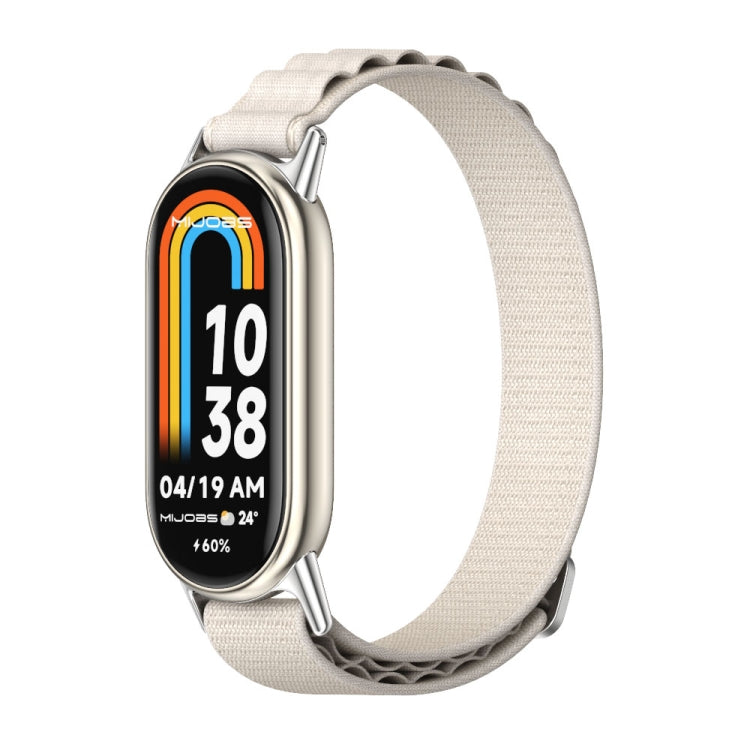 For Xiaomi Smart Band 10 / 9 / 8 Mijobs Nylon Breathable Watch Band(Grey Silver) - free shipping - PMC TechLife - Order now!
