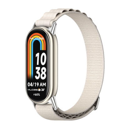 For Xiaomi Mi Band 8 Mijobs Nylon Breathable Watch Band(Grey Silver) -  by MIJOBS | Online Shopping South Africa | PMC Jewellery