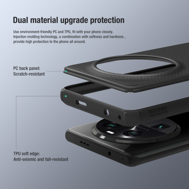 For OPPO Find X6 NILLKIN Frosted Shield Pro PC + TPU Phone Case(Red) - OPPO Cases by NILLKIN | Online Shopping South Africa | PMC TechLife | Buy Now Pay Later Mobicred