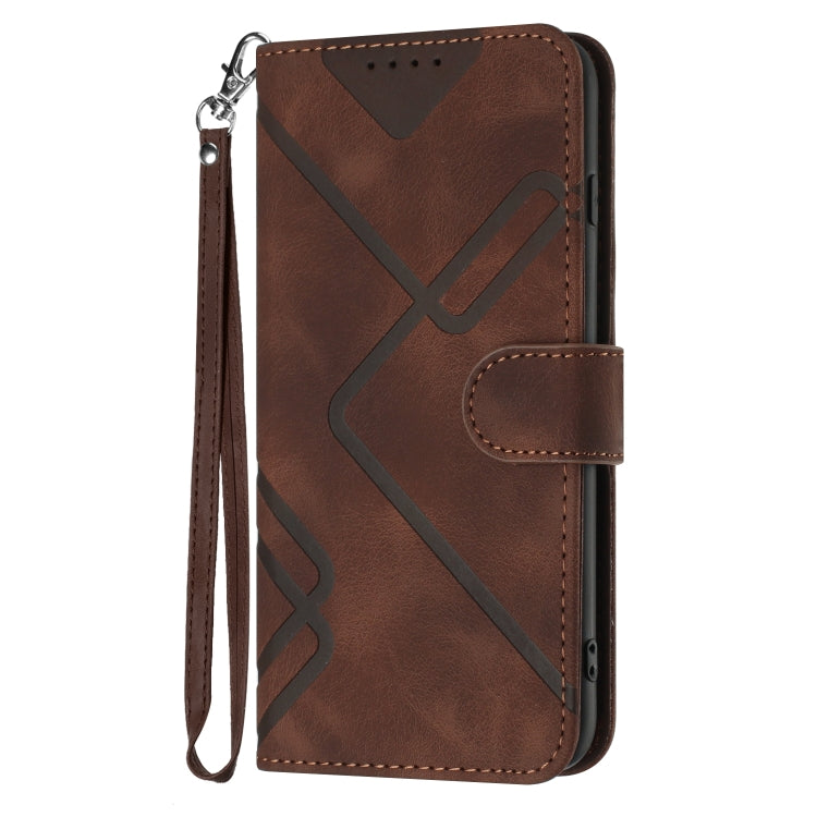 For Honor 70 Line Pattern Skin Feel Leather Phone Case(Coffee) - free shipping - PMC TechLife - Order now!