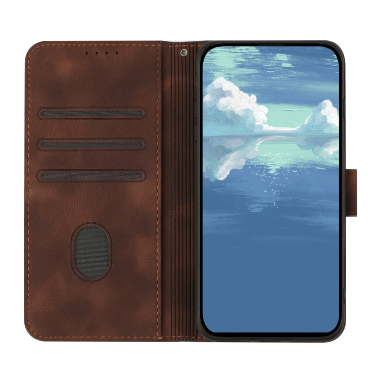For Honor 70 Line Pattern Skin Feel Leather Phone Case(Coffee) - free shipping - PMC TechLife - Order now!