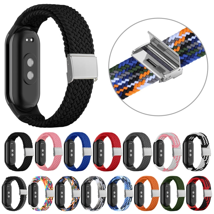 For Xiaomi Mi Band 8 Adjustable Nylon Braided Steel Buckle Watch Band(Red) -  by PMC Jewellery | Online Shopping South Africa | PMC Jewellery