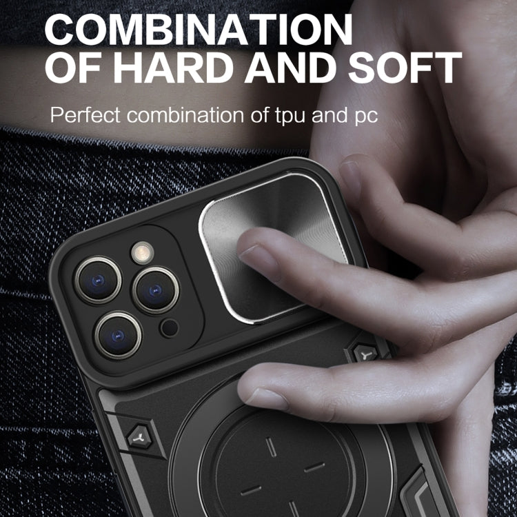 For iPhone 11 Pro CD Texture Sliding Camshield Magnetic Holder Phone Case(Pink) - free shipping - PMC TechLife - Order now!