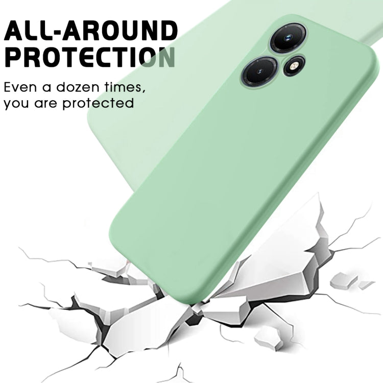 For Infinix Hot 30 Pure Color Liquid Silicone Shockproof Phone Case(Green) - Infinix Cases by PMC TechLife | Online Shopping South Africa | PMC TechLife | Buy Now Pay Later Mobicred