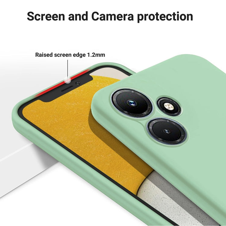 For Infinix Hot 30i Pure Color Liquid Silicone Shockproof Phone Case(Green) - Infinix Cases by PMC TechLife | Online Shopping South Africa | PMC TechLife | Buy Now Pay Later Mobicred