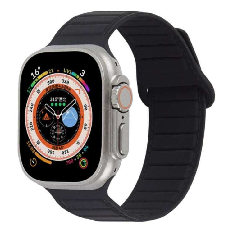 For Apple Watch 5 40mm Loop Magnetic Silicone Watch Band(Black) - Watch Bands by PMC TechLife | Online Shopping South Africa | PMC TechLife