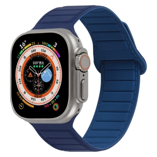 For Apple Watch 5 44mm Loop Magnetic Silicone Watch Band(Navy Blue) - Watch Bands by PMC Jewellery | Online Shopping South Africa | PMC Jewellery