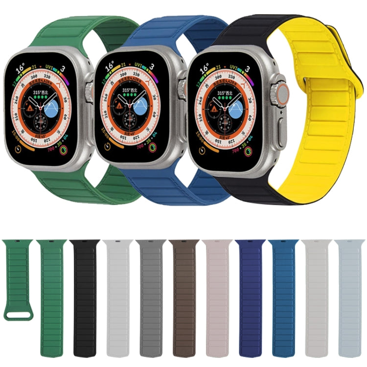 For Apple Watch 3 42mm Loop Magnetic Silicone Watch Band(Coffee Black) - Watch Bands by PMC TechLife | Online Shopping South Africa | PMC TechLife