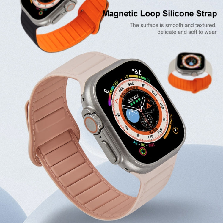 For Apple Watch Ultra 49mm Loop Magnetic Silicone Watch Band(Coffee Black) - Watch Bands by PMC TechLife | Online Shopping South Africa | PMC TechLife