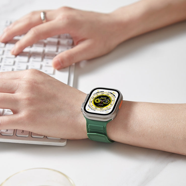 For Apple Watch 4 40mm Loop Magnetic Silicone Watch Band(Green) - Watch Bands by PMC TechLife | Online Shopping South Africa | PMC TechLife