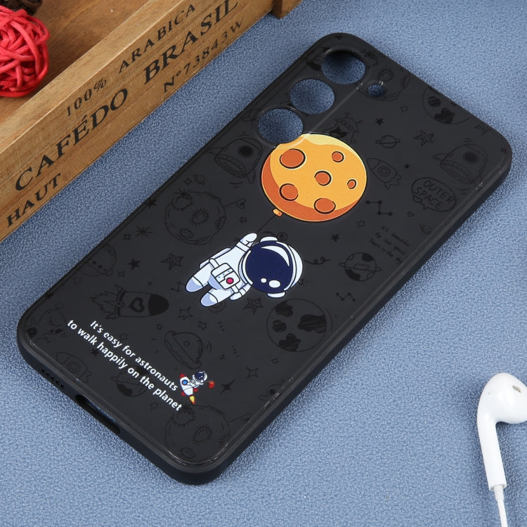 For Samsung Galaxy S20 Astronaut Pattern Silicone Straight Edge Phone Case(Planet Landing-Black) - free shipping - PMC TechLife - Order now!