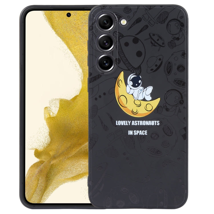 For Samsung Galaxy A71 Astronaut Pattern Silicone Straight Edge Phone Case(Lovely Astronaut-Black) - free shipping - PMC TechLife - Order now!