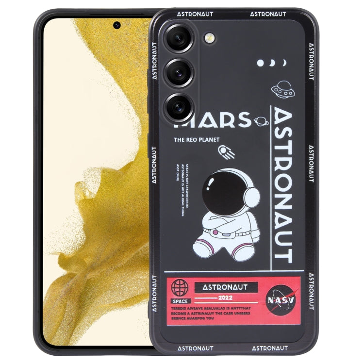 For Samsung Galaxy A51 Astronaut Pattern Silicone Straight Edge Phone Case(Mars Astronaut-Black) - free shipping - PMC TechLife - Order now!