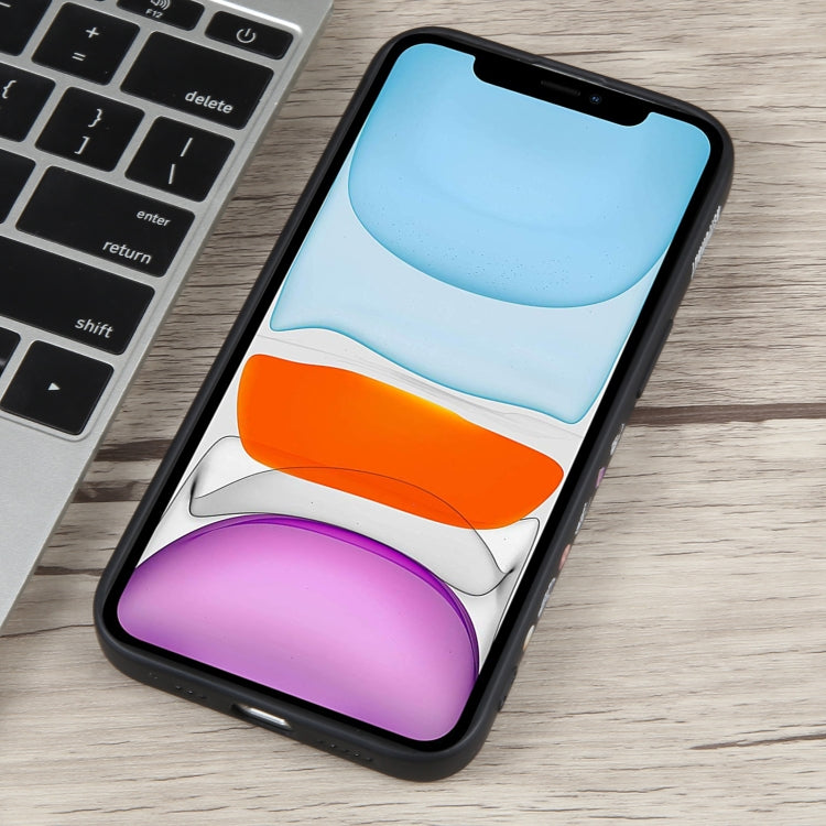 For iPhone 11 Milk Tea Astronaut Pattern Liquid Silicone Phone Case(Ivory Black) - free shipping - PMC TechLife - Order now!