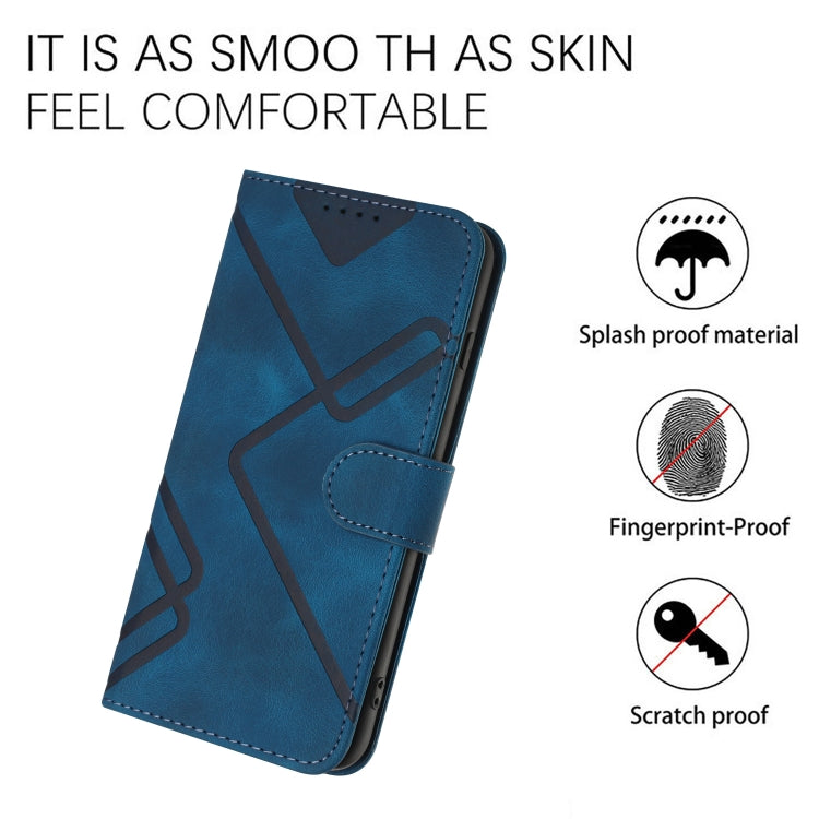For Samsung Galaxy Note20 Line Pattern Skin Feel Leather Phone Case(Royal Blue) - free shipping - PMC TechLife - Order now!