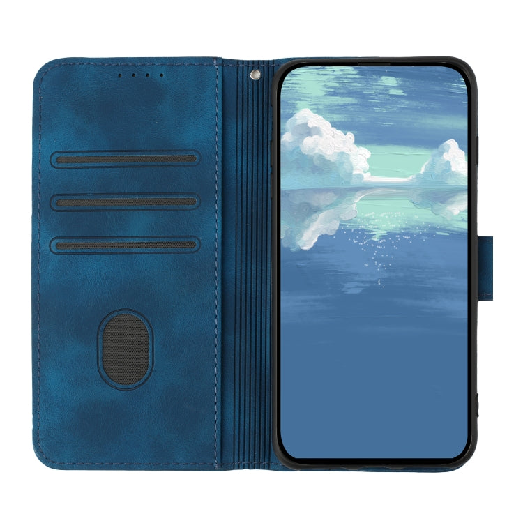 For Samsung Galaxy S22 5G Line Pattern Skin Feel Leather Phone Case(Royal Blue) - free shipping - PMC TechLife - Order now!