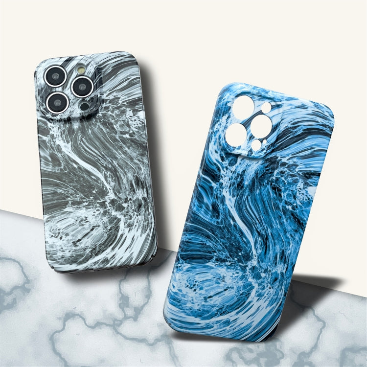 For iPhone 14 Plus Marble Pattern Phone Case(Navy Blue White) - iPhone 14 Plus Cases by PMC Jewellery | Online Shopping South Africa | PMC Jewellery