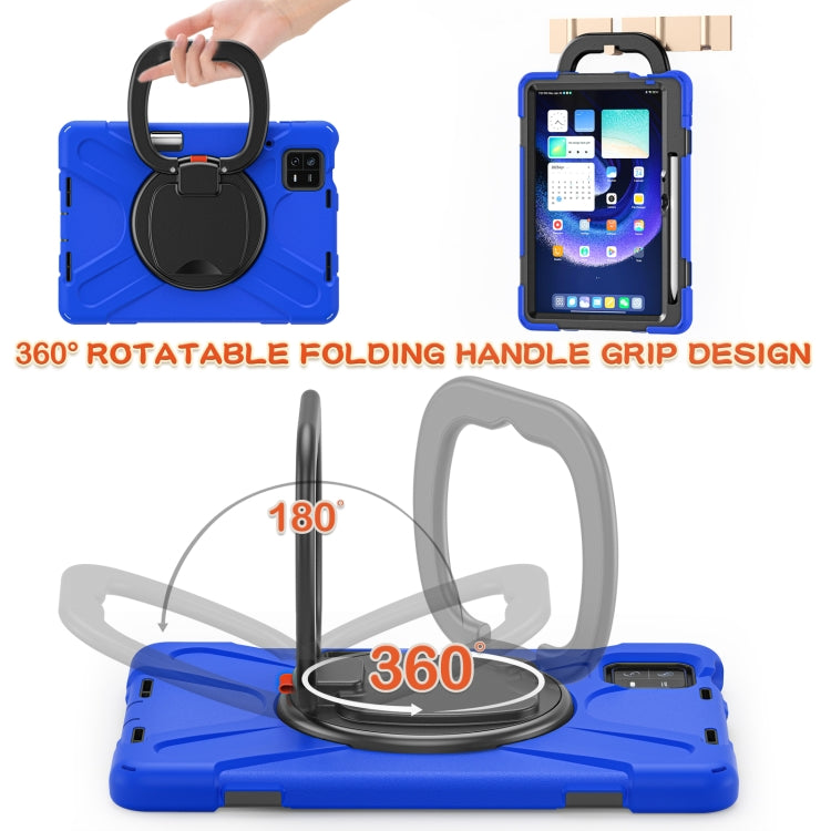 For Xiaomi Pad 6 / 6 Pro Silicone Hybrid PC Tablet Case with Holder & Shoulder Strap(Blue) - free shipping - PMC TechLife - Order now!