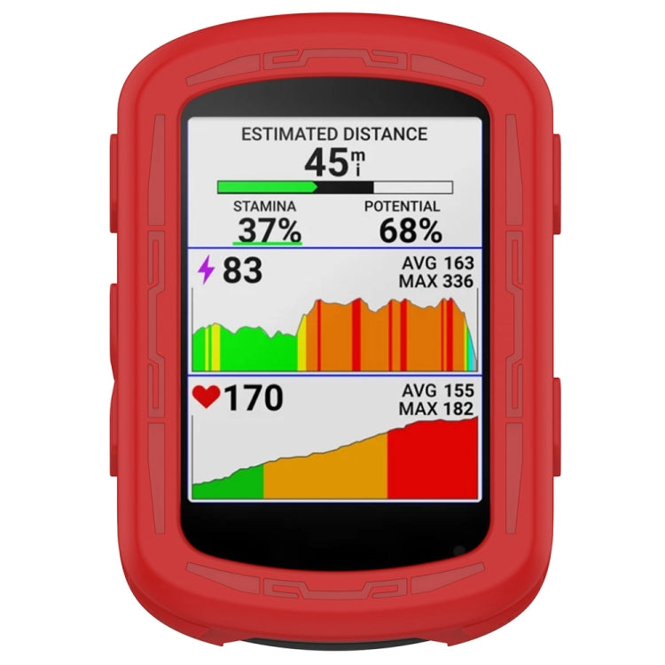 For Garmin Edge 840 / Edge 540 Stopwatch Armor Silicone Protective Case(Red) - Watch Cases by PMC Jewellery | Online Shopping South Africa | PMC Jewellery