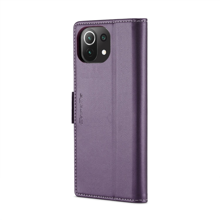 For Xiaomi Mi 11 Lite CaseMe 023 Butterfly Buckle Litchi Texture RFID Anti-theft Leather Phone Case(Pearly Purple) - Xiaomi Cases by CaseMe | Online Shopping South Africa | PMC Jewellery