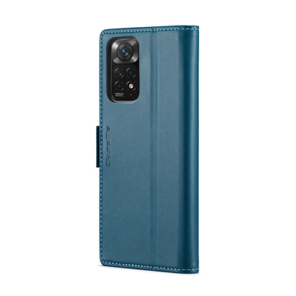 For Xiaomi Redmi Note 11 4G Global/Note 11S Global CaseMe 023 Butterfly Buckle Litchi Texture RFID Anti-theft Leather Phone Case(Blue) - Xiaomi Cases by CaseMe | Online Shopping South Africa | PMC Jewellery | Buy Now Pay Later Mobicred