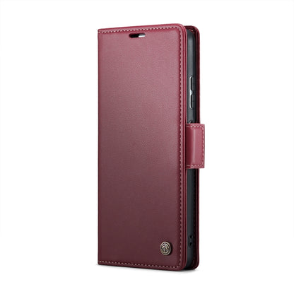 For Xiaomi Redmi Note 12 Pro+ 5G Global CaseMe 023 Butterfly Buckle Litchi Texture RFID Anti-theft Leather Phone Case(Wine Red) - Xiaomi Cases by CaseMe | Online Shopping South Africa | PMC Jewellery | Buy Now Pay Later Mobicred