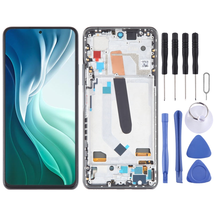 OLED LCD Screen For Xiaomi 11X Digitizer Full Assembly with Frame(Black) - free shipping - PMC TechLife - Order now!
